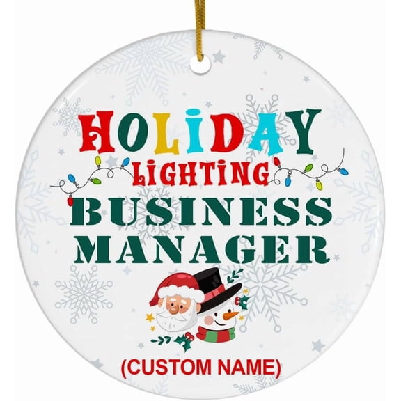 Business Manager Christmas Ornaments 2025 for Women Friendship, Appreciation Gifts for Coworkers - Christmas Decorations Ceramic Ornaments je0biO (Business Manager)