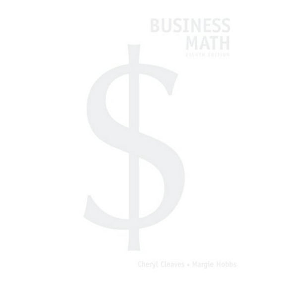 Pre-Owned Business Math (Paperback) by Cheryl Cleaves, Margie Hobbs