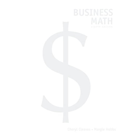 Pre-Owned Business Math (Paperback) by Cheryl Cleaves, Margie Hobbs