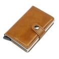 thumbnail image 1 of Business Men PU Leather ID Credit Card Holder Anti-Rfid Protector Case Purse (Brown), 1 of 3