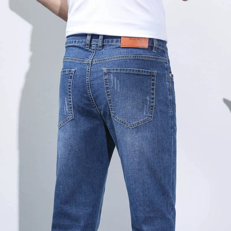 Men's Fashionable Lightweight Straight-Leg Denim Pants