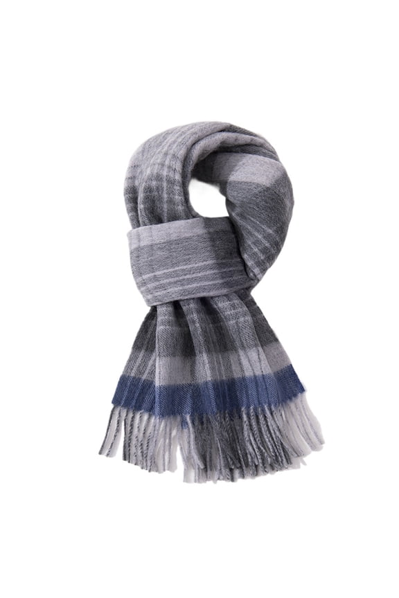 Business Men's 100% Wool Scarf, Winter Gift for Dad, Boyfriend & Leaders,180*30cm,1