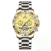Business Mens Mechanical Watch Original Skeleton Waterproof Luminous Stainless steel Date Automatic Watch for Men Luxury
