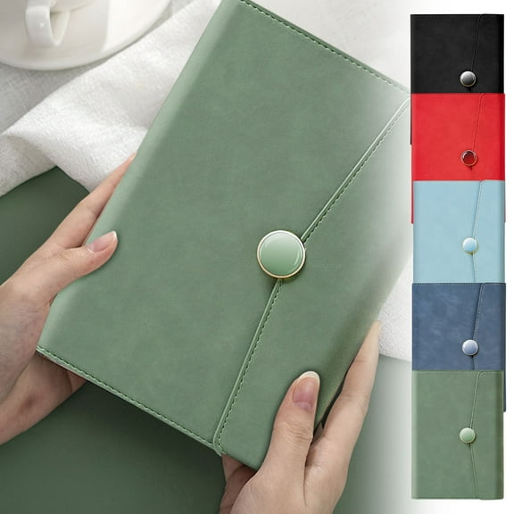 Business Notebook | Premium Leather Cover | Magnetic Buckle | Drip Molded Durable Design | 100 Sheets Lined Paper | 8.66 x 6.49 in | Professional Office Gift | Executive Journal