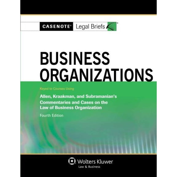 Pre-Owned Business Organizations, Keyed to Allen, Kraakman, and Subramanian