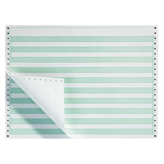 Business Paper, 14.875x11 Inch, 18 lb., 100 Brightness, 2800ct | Multipurpose continuous-feed paper for printers and office records.