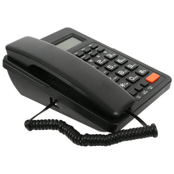 Foxnovo Professional Landline Phone Wired Phones Home Black 1Set