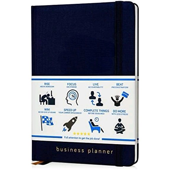 Business Planner Undated for Entrepreneurs! Focus Project Notebook for Productivity! Daily Weekly Self Organizer Planner / Win the Day! Beat Procrastination! - A5 work planner$$Office
