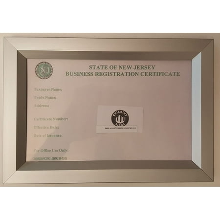 Business Registration Certificate 8.5 x 5.5 frame ( Heavy Duty - Aluminum)(ref-2022-4)