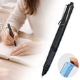 thumbnail image 1 of Business Retractable Fountain Pen, Black 5.4in 0.38mm Extra Fine Nib Ink Pen, Anti-Slip Grip Pocket Writing Pen for Office Paperwork & Planner Writing, 1 of 8