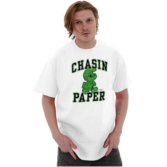 Business Smurf Boss Chasin Paper Men's Graphic T Shirt Tees Brisco Brands L