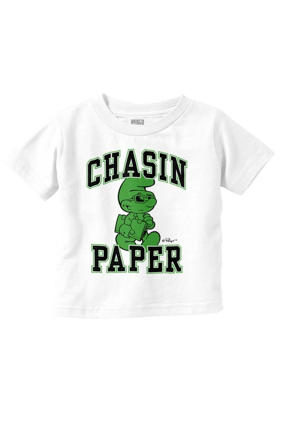 Business Smurf Boss Chasin Paper Toddler Boy Girl T Shirt Infant Toddler Brisco Brands 5T