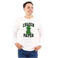 thumbnail image 1 of Business Smurf Boss Chasin Paper Unisex Plus Size Long Sleeve Tee Shirt Brisco Brands 3X, 1 of 5