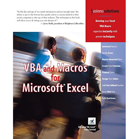 Pre-Owned VBA and Macros for Microsoft Excel (Paperback) 0789731290 9780789731296