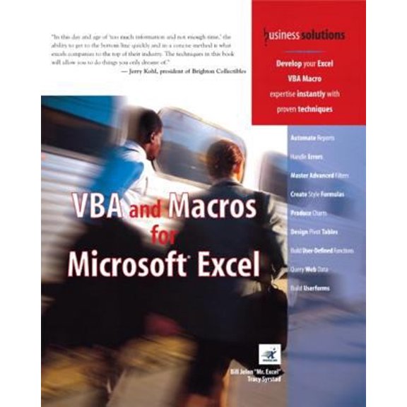 Pre-Owned VBA and Macros for Microsoft Excel (Paperback) 0789731290 9780789731296