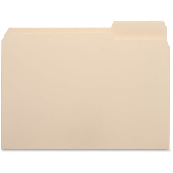 Business Source, BSN16492, 1/3 Cut Tab File Folders, 100 / Box, Manila
