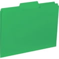 thumbnail image 1 of Business Source 1/3 Tab Cut Letter Recycled Top Tab File Folder - 8 1/2" x 11" - Top Tab Location - Assorted Position Tab Position - Green - 10% Recycled - 100 / Box | Bundle of 5, 1 of 2