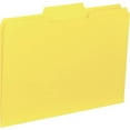 thumbnail image 1 of Business Source 1/3 Tab Cut Letter Recycled Top Tab File Folder - 8 1/2" x 11" - Top Tab Location - Assorted Position Tab Position - Yellow - 10% Recycled - 100 / Box | Bundle of 10 Boxes, 1 of 1