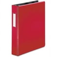 thumbnail image 1 of Business Source 1.5" D-Ring Binder - 1 1/2" Binder Capacity - 375 Sheet Capacity - Slant D-Ring Fastener(s) - Internal Pocket(s) - Red - Lay Flat, Label Holder - 1 Each | Bundle of 5 Each, 1 of 1