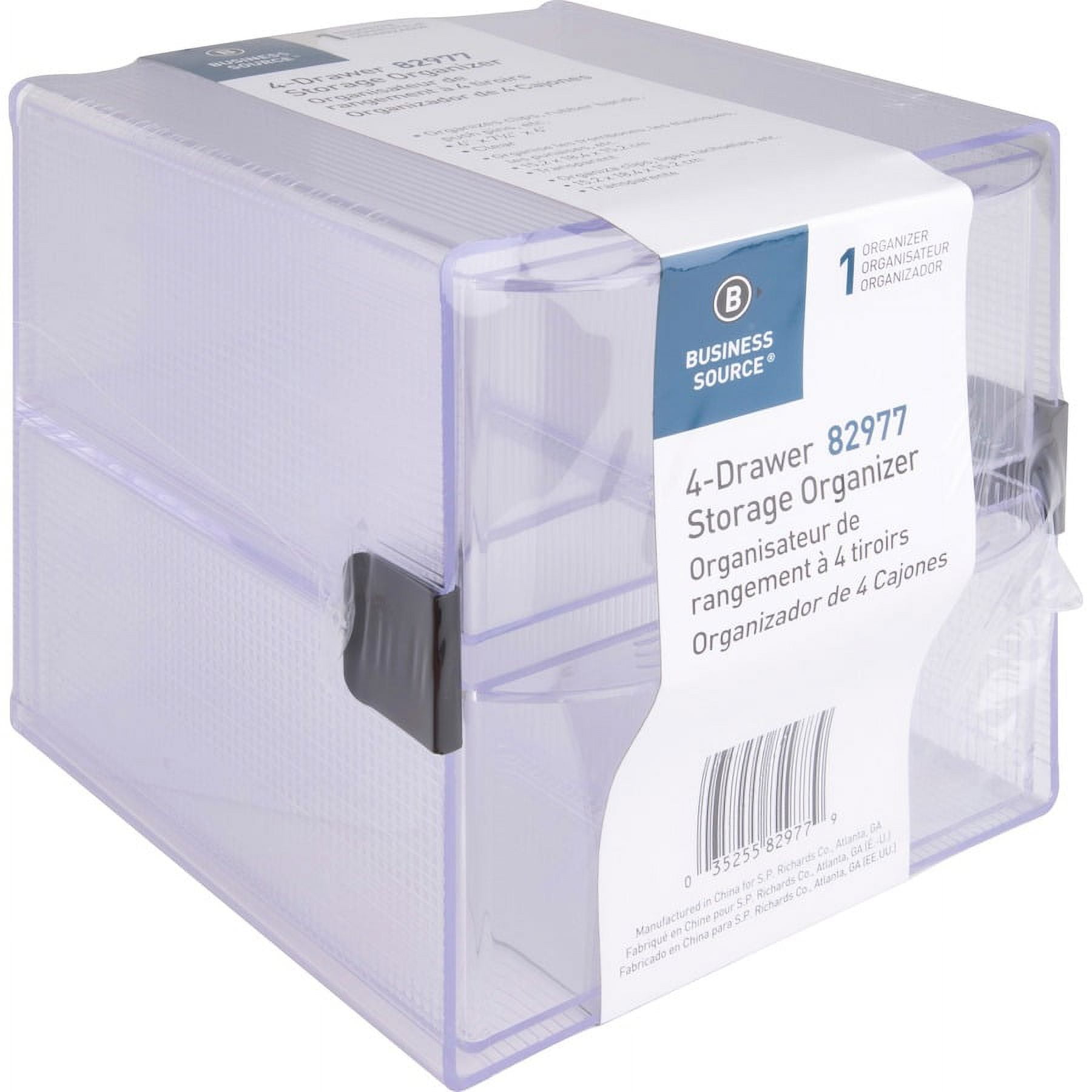 Clear Acrylic 4-Drawer Office Storage Organizer