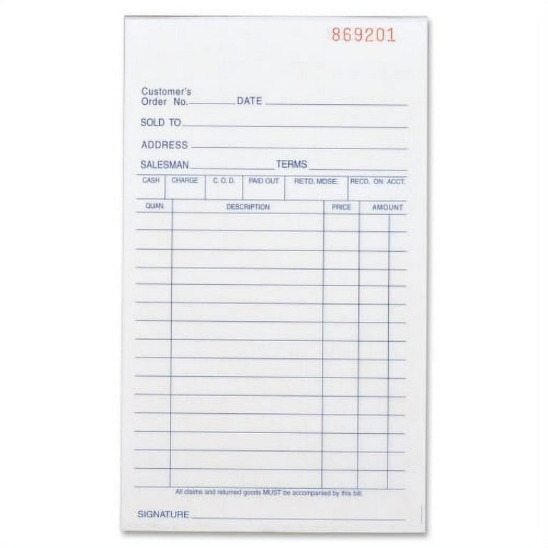 Business Source All-purpose Carbonless Forms Book Business Source All-purpose Carbonless Forms Book