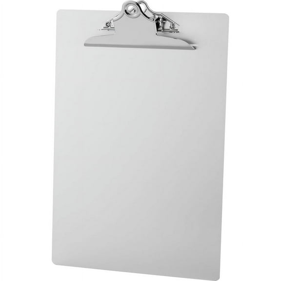 Business Source Aluminum Clipboard - 8 1/2" x 11" - Clamp - Aluminum - Silver - 1 Each | Bundle of 2 Each