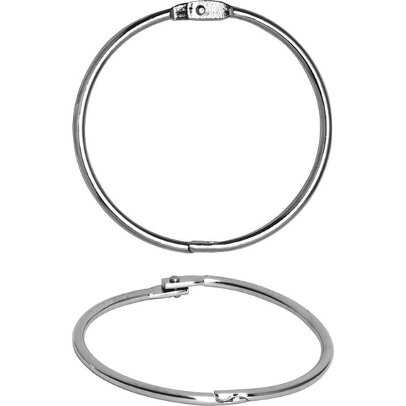 Business Source, BSN01441BD, Standard Book Rings, 50 / Bundle, Silver