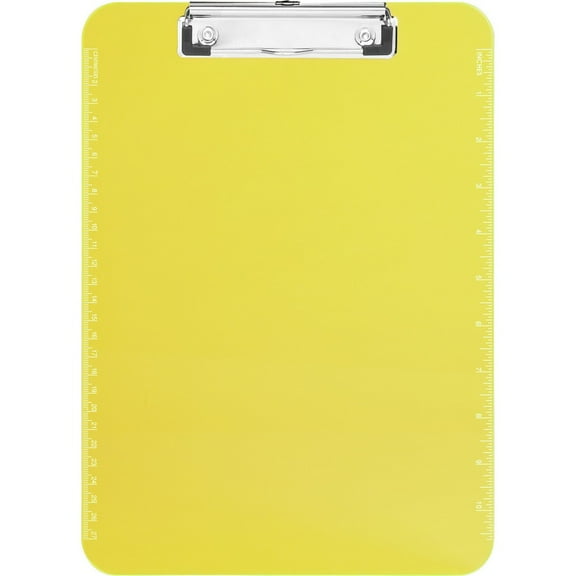 Business Source, BSN01867, Flat Clip Clipboard, 1 Each, Neon Green