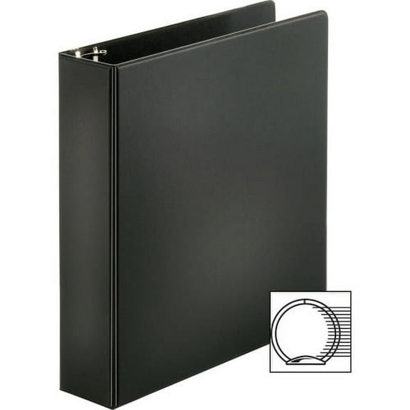 Business Source, BSN09977, Basic Round-ring Binder, 1 Each, Black