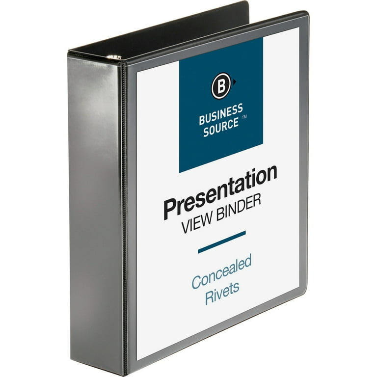 Business Source Standard View Round Ring Binders Business Source Standard View Round Ring Binders