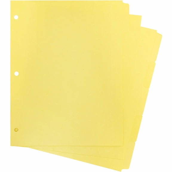 Business Source, BSN16480, Mylar-reinforced Plain Tab Indexes, 36 / Box