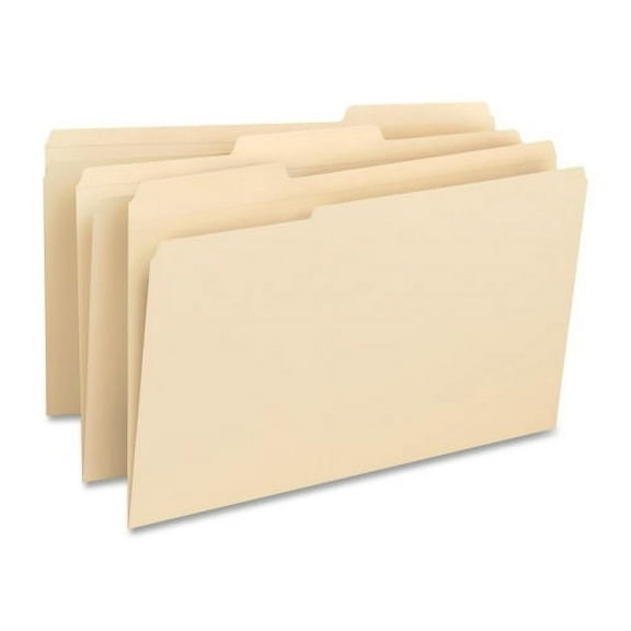 Business Source, BSN16516, 1/3-cut 1-ply Tab File Folders, 50 / Box, Manila