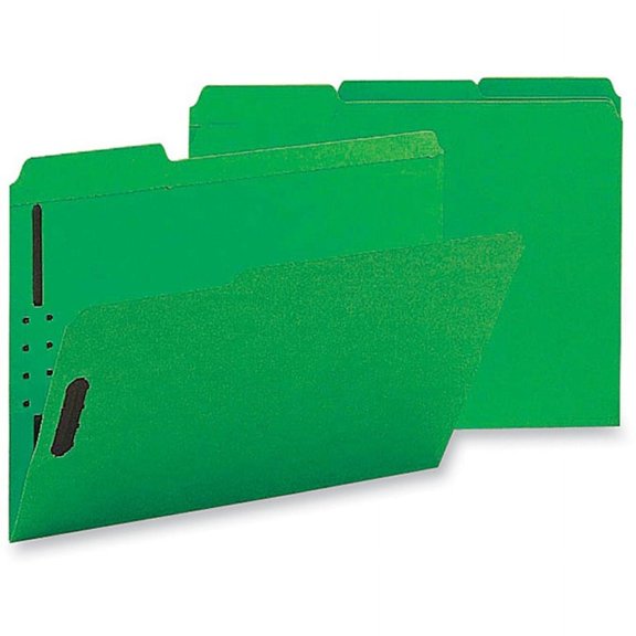 Business Source, BSN17268, Colored Fastener Folders, 50 / Box, Green
