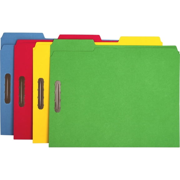 Sparco, SPRSP17571, 2-ply Tab Colored Letter Fastener Folders, 50 / Box, Blue,Green,Yellow,Red