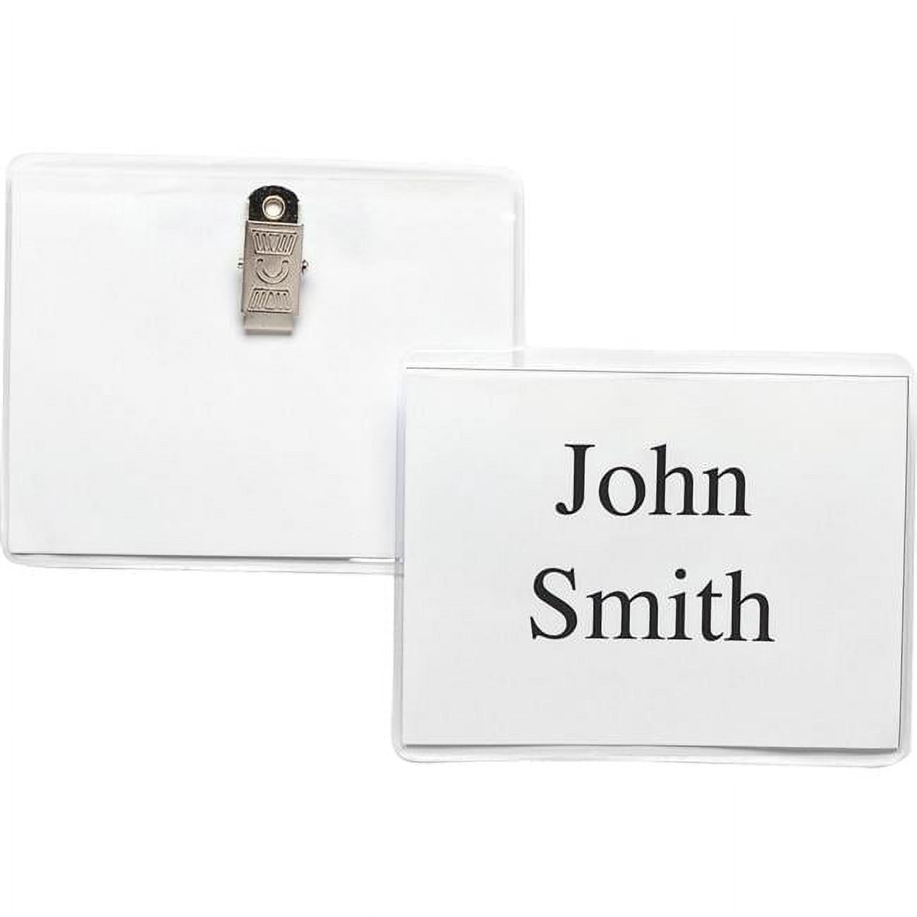 Business Source BSN19184BD 3 x 4 in. Clip Holder Style Badge Kit