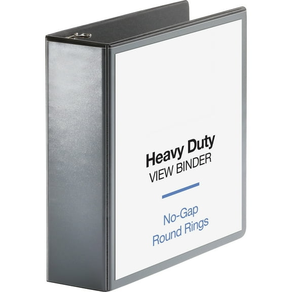 Business Source, BSN19750, Heavy-duty View Binder, 1 Each, Black