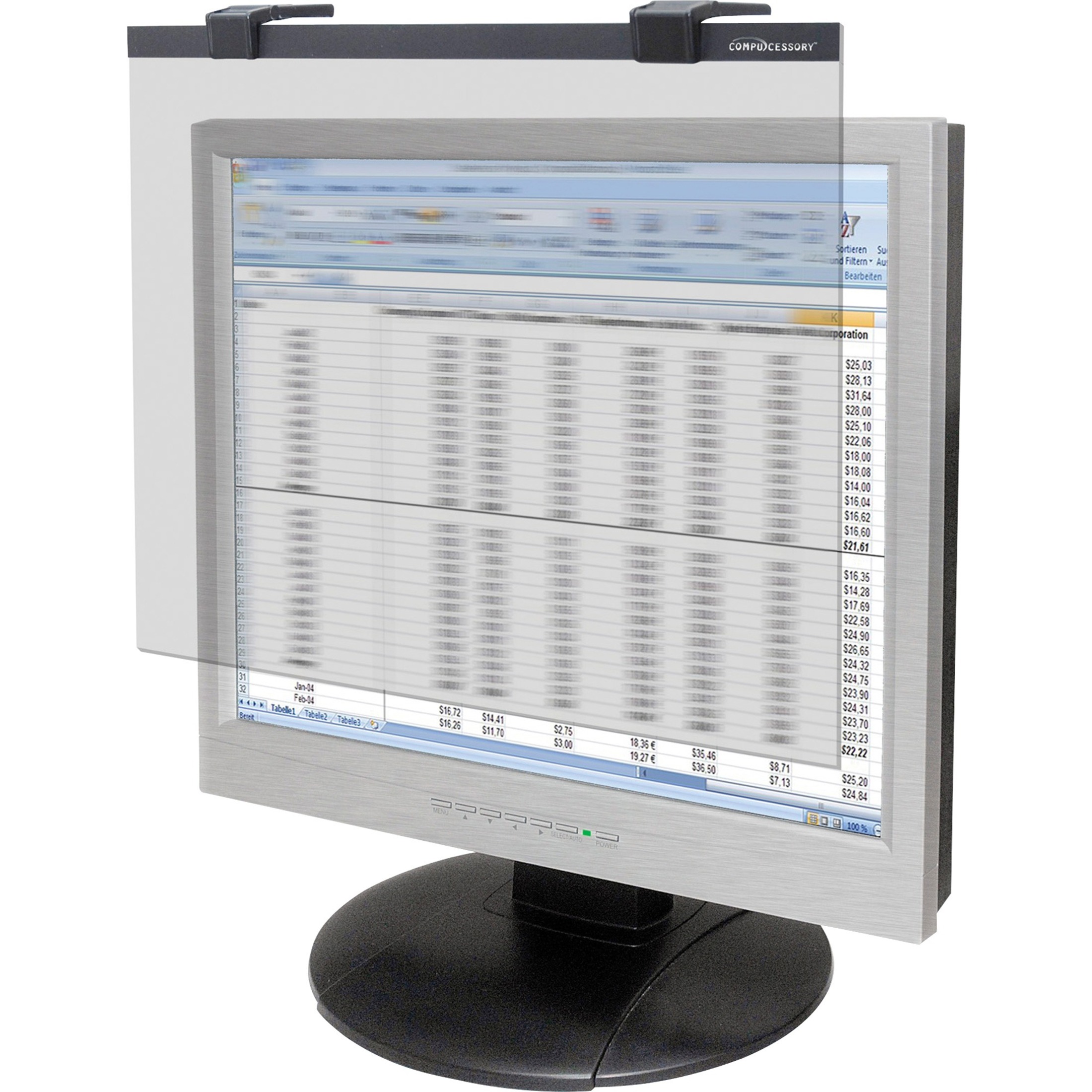 Business Source, BSN20512, 19"-20" Widescreen LCD Privacy Filter, 1, Clear - image 1 of 2