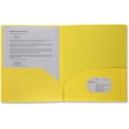 thumbnail image 1 of Business Source, BSN20878, 2-pocket Poly Portfolio, 1 Each, Yellow, 1 of 2