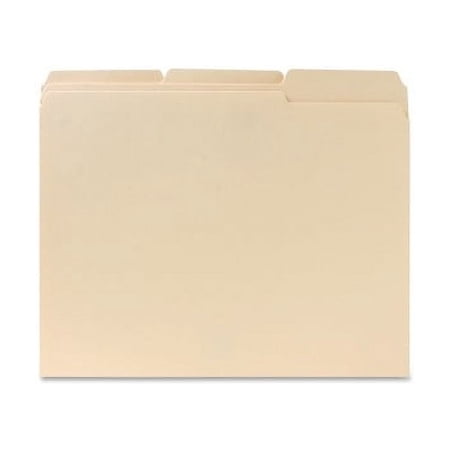Business Source, BSN211113, 2-Ply 1/3-cut Tab Manila File Folders, 100 / Box