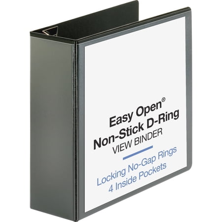 Business Source, BSN26964, Locking D-Ring View Binder, 1 Each, Black