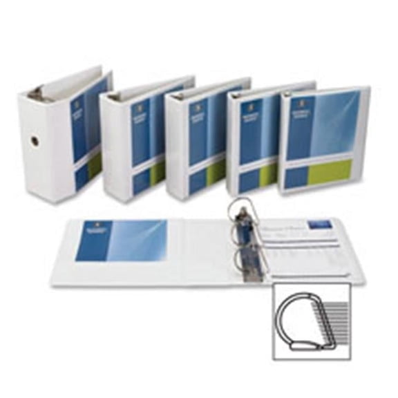 Business Source BSN28441BD Basic D Ring White View Binders - White