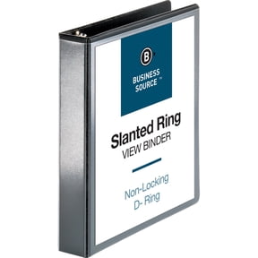 Business Source, BSN28447, Basic D-Ring View Binders, 1 Each, Black
