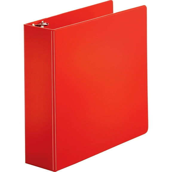 Business Source, BSN28770, Basic Round Ring Binders, 1 Each, Red