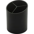 thumbnail image 1 of Business Source, BSN32355, Large 3-Compartment Plastic Pencil Cup, 1 Each, Black, 1 of 2