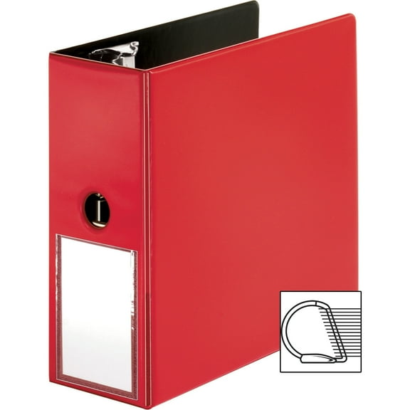 Business Source, BSN33124, 5" D-Ring Binder, 1 Each, Red