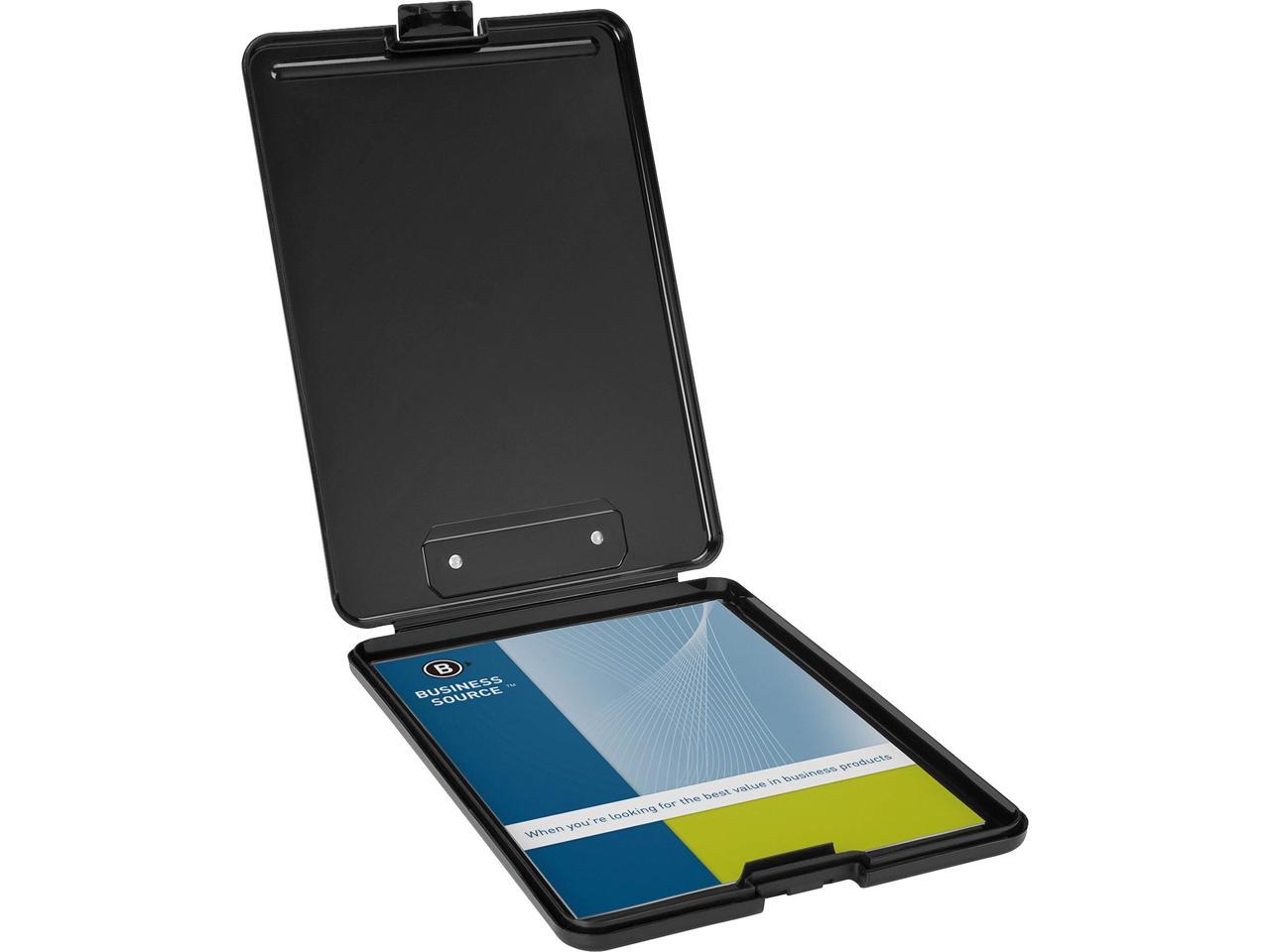 Business Source, BSN37513CT, Plastic Storage Clipboard, 12 / Carton, Black