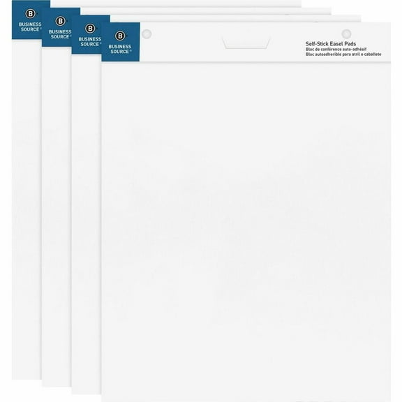Business Source, BSN38592, 25"x30" Self-stick Easel Pads, 4 / Carton