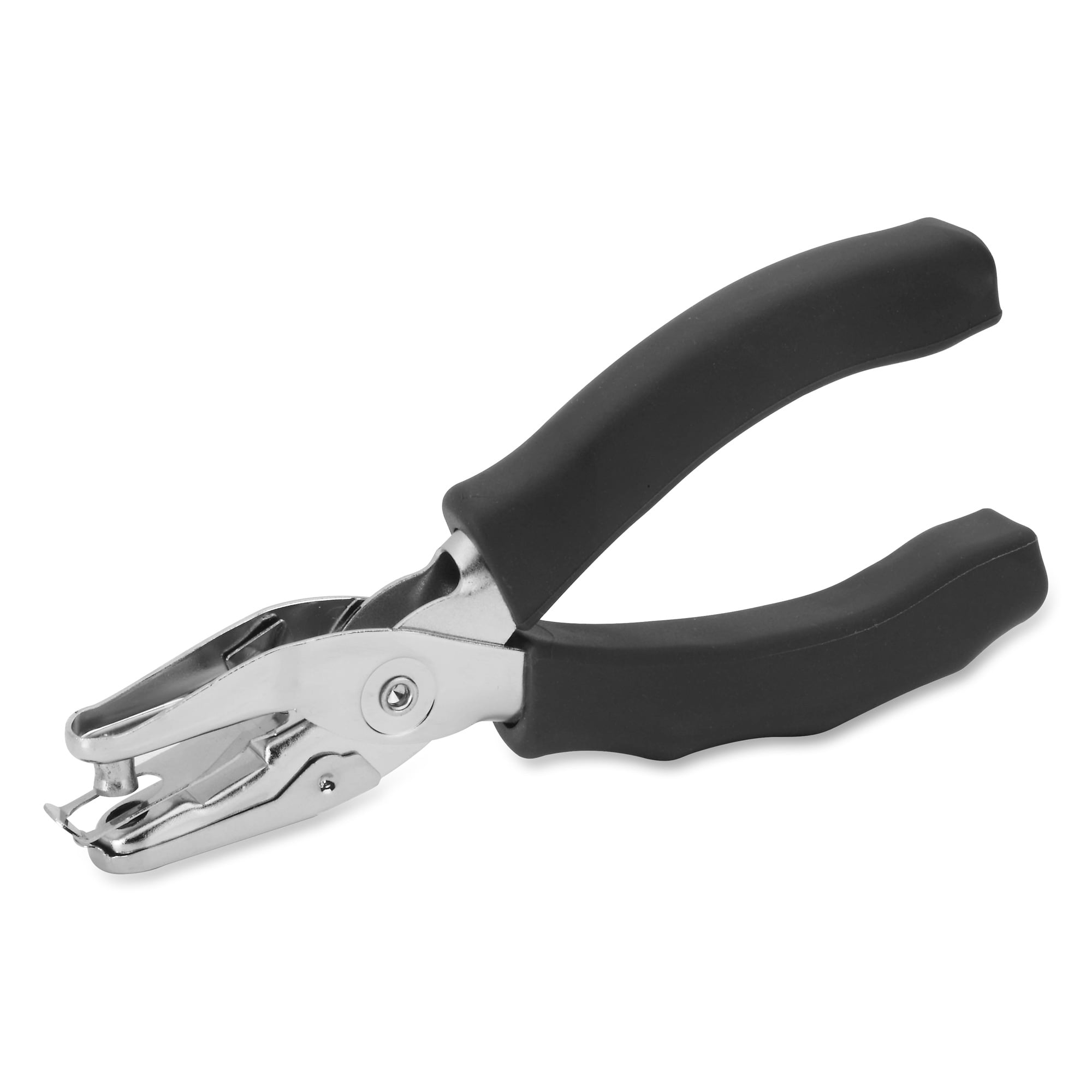Business Source, BSN39283, Handheld 6mm Slot Hole Punch, 1 Each, Silver,Black