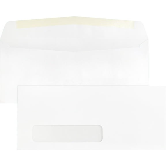 Business Source, BSN42251, Economical No. 10 Window Envelope, 500 / Box, White