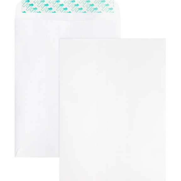 Business Source, BSN65450, Self Sealing Catalog Envelope, 100 / Box, White